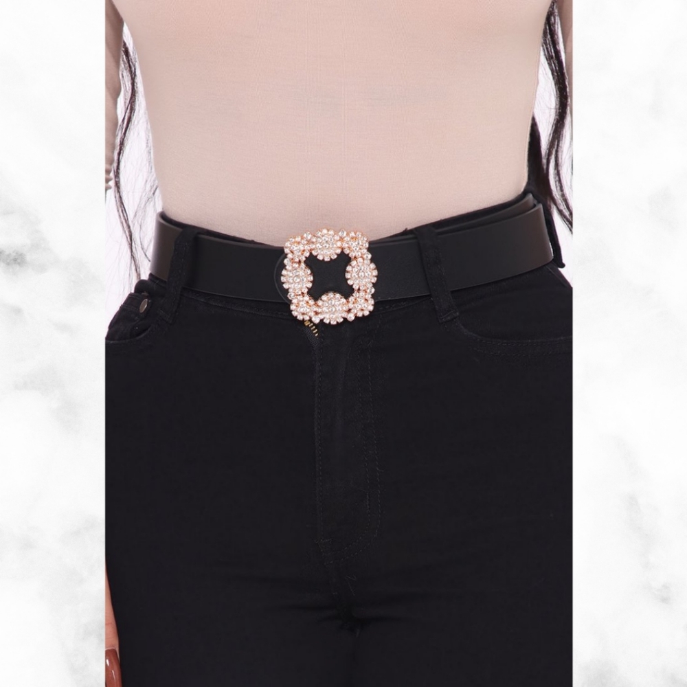 48. Champagne Glitz Belt - Black